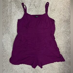 Torrid Purple Sleeveless Ruched Bodysuit